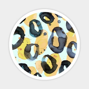 Leopard Circles Yellow Magnet